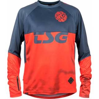 👉 TSG - SP6 Jersey L/S - Fietsshirt maat XL, rood/blauw