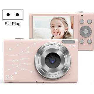 👉 Digitale camera roze active kinderen DC402 2.4 Inch 44MP 16X Zoom 1080P Full HD Kinderkaartcamera, EU-plug (roze)