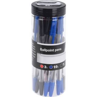 👉 Balpen active rood blauw zwart 20x stuks balpennen rood/zwart/blauw 14 cm