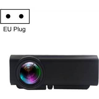 👉 Projector zwart small active YG530 LED 1080P Wireless Screen Mirroring Projector, Power Plug: EU-plug (zwart)