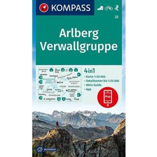 👉 Wandelkaart unisex Kompass 33 Arlberg Verwallgruppe 9783990449417