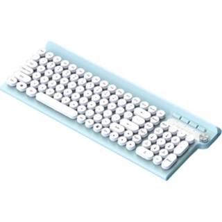 👉 Toetsenbord wit groen active LANGTU L3 102 Sleutels Anti-Spill Silent Office Bedrade mechanische toetsenbord, kabellengte: 1,5 m (wit groen)