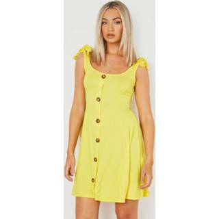 👉 Skater jurk lemon Mini Met Nephoornen Knopen En Ceintuur, 1607713616