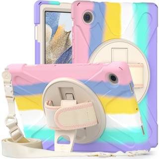 👉 Tablethoes active Case2go - Tablet Hoes geschikt voor Samsung Galaxy Tab A8 (2021) 10.5 Inch Hand Strap Armor Case Colorfull 8719793166597