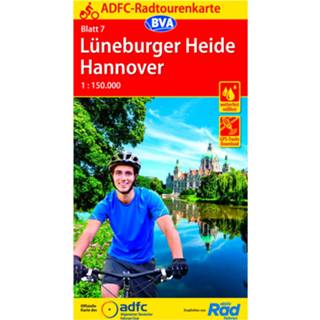 👉 Fiets kaart BVA Bikemedia - Adfc-Radtourenkarte 7 Lüneburger Heide /Hannover Fietskaart 14. Auflage 2021 9783969900413