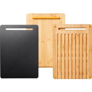 👉 Bamboe snijplank kunststof Fiskars Functional Form Set snijplanken van 3 FSC-gecertificeerd | 6424002012955