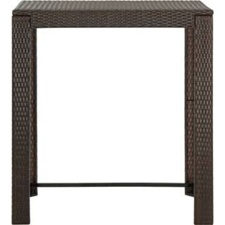 👉 Tuinbartafel 100x60,5x110,5 cm poly rattan bruin