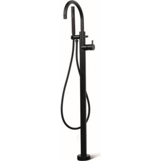 👉 Badmengkraan zwart Vrijstaande Bongio Squadra met Handdoucheset en Omstel Mat 8719304922551