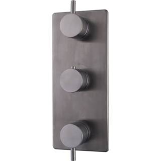 👉 Douchekraan Wiesbaden Inbouw Caral Thermostatisch 3-Weg Gunmetal 8720365813085