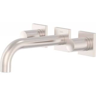 👉 Wastafelmengkraan RVS Inbouw Tres Project 2-Knops Gebogen Uitloop 16,4 cm 8429546475721