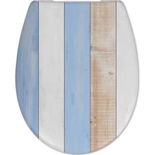 👉 Toiletbril blauw duroplast Cedo Dream Blue Print Softclose en Quickrelease Toiletzitting 4016959187538