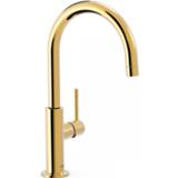 👉 Wastafelmengkraan zwart messing mengkraan zonder waste Study Exclusive opbouw hendel keramisch standaard perlator Tres 32,4 cm met Uitloop Gebogen Rond Metallic 8429546520216