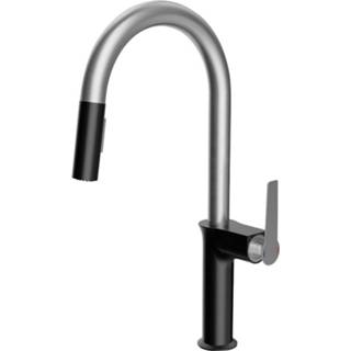 👉 Keukenkraan zwart staal chroom Allibert Fly Roestvrij Zwart/Chroom 3588560387795