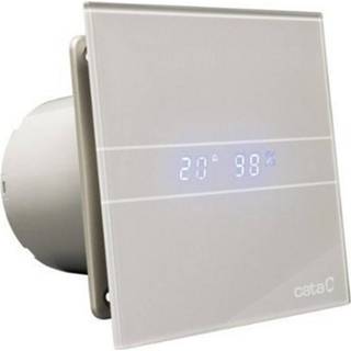 👉 Badkamerventilator zilver Badkamer Ventilator Cata E-100 GBTH Timer En Vochtsensor 100 mm 4W/8W 8422248056076