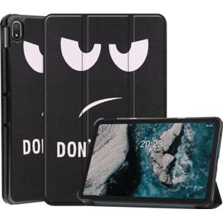 Tablethoes active Case2go - Tablet hoes geschikt voor Nokia T20 (2021) 10.4 Inch Tri-Fold Book Case Don’t touch me 8719793162483