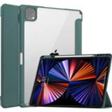 👉 Pencil zwart active Case2go - iPad Pro 2021 (12.9 Inch) Hoes Tri-fold Back Cover Met Houder 8719793149088