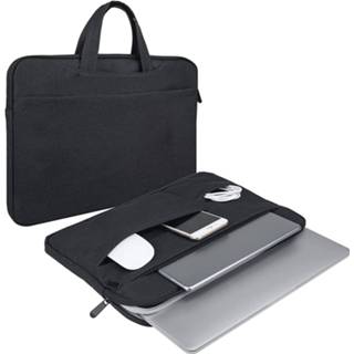 👉 Case2go - Laptophoes geschikt voor Huawei MateBook - Laptoptas 15.6 inch - Spatwaterdicht - Met Handvat - Zwart