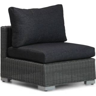 👉 Zwart off black wicker transparant Garden Collections Cuba midden module 7434228210294