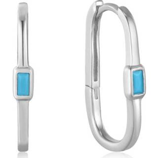 👉 Oorring blauw zilverkleurige active Into The Blue Huggie Hoops Oorringen van Ania Haie