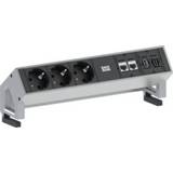 👉 Bachmann DESK 2 3x Power socket outlets 2x CAT6 1x USB HDMI (902.502) voor 3 stekkers 4016514050642