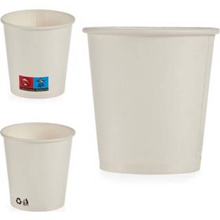 👉 Espresso apparaat wit suikerriet 30x stuks verjaardag feest/BBQ wegwerp koffie drinkbekers van composteerbaar 120