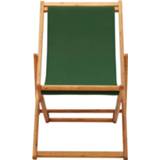 Strand stoel stof active groen Strandstoel inklapbaar eucalyptushout en 8720286108031