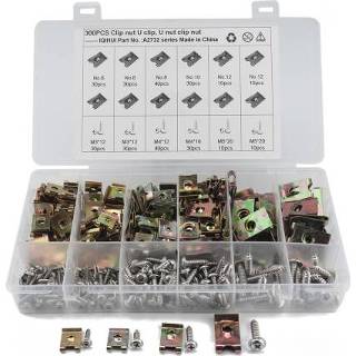 👉 Moer active A2732 300 in 1 U-vormige kit spire clips snelheid bevestigingsmiddelen wipmoeren