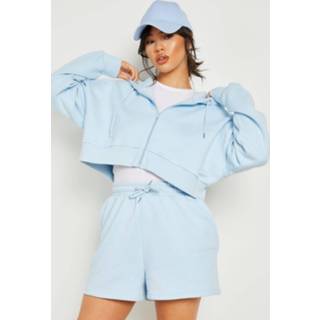 👉 Kort Trainingspak Met Tank En Shorts Met Reel Katoen, Light Blue