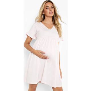 👉 Maternity V Neck Smock Dress, Blush