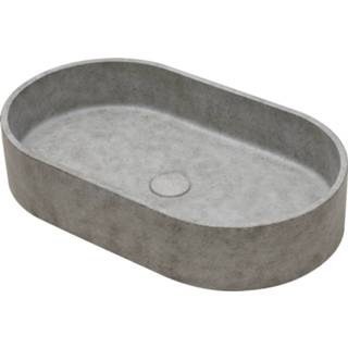 👉 Waskom grijs Ideavit Idea.Form 60x35x12 cm Ovaal Beton Licht 8719304935841