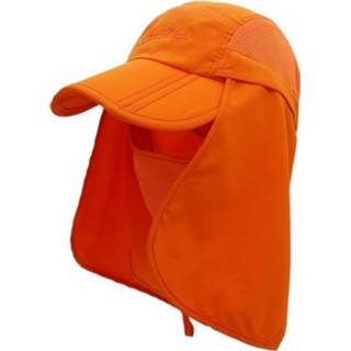 👉 Hoed oranje active Outfly 360 graden anti-ultraviolet sneldrogende zon cap, grootte: verstelbaar (volwassen oranje)
