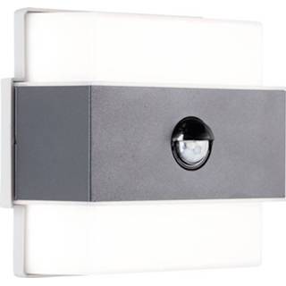 👉 Bewegingsmelder wit grijs Brilliant Archie G96388/63 LED-buitenlamp met (wand) Energielabel: E (A - G) 7.5 W Neutraalwit Wit, 4004353375996