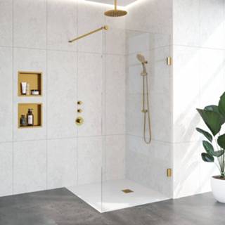 👉 Douche cabine goud Douchecabine Compleet Just Creating 3-Delig 100x100 cm Sanitop 8720359378989