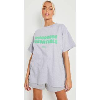 👉 Wardrobe Essentials T-Shirt Met Print, Ash Grey