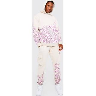 👉 Oversized Warped Cargo Trainingspak, Stone