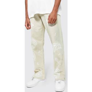 👉 Baggy Chino'S Met Opdruk En Split, Stone