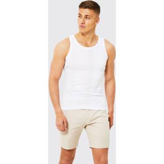 👉 Geribbeld Basic Hemd, White