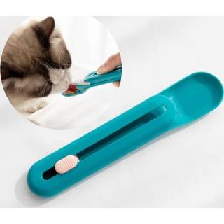 👉 Lepel donkergroen active 2 stks Cat Strip Feeder Squeeze Snack Pet Liquid Food (Full Green)