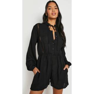 👉 Kaasdoek Romper, Black