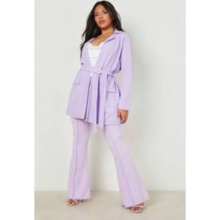 👉 Plus Oversized Blazer Met Strik, Lilac