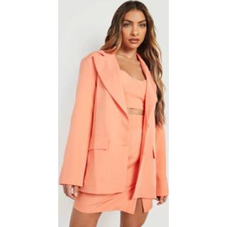 👉 Oversized Getailleerde Blazer, Peach