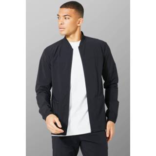 👉 Man Active Kraagloze Tech Nylon Jas, Black