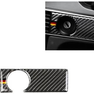 👉 Vlag koolstofvezel active Auto Duitse Kleur Sleutelgat Decoratieve Sticker voor Audi A6 2005-2011, Rechts Drive: