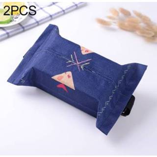👉 Autostoel active 2 STUKS Cartoon Doek Terug Opknoping Opslag Tissue Case Box Container Handdoek Servet Papers Tas Houder (Platvis)