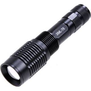 👉 Zaklamp wit zwart active KX-F201 CREE XM-L T6 1000LM 3-mode licht zoom (zwart)