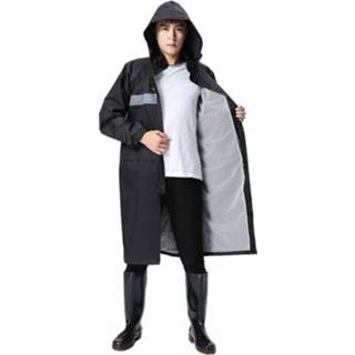 👉 Regenjas zwart XXXL active X18 Siamese Outdoor Adult Reflecterend Riding Rainjas, Grootte: (zwart)
