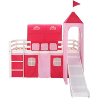 👉 Ladder VidaXL Children Loft Bed Frame with Slide Pinewood 97 x 208cm