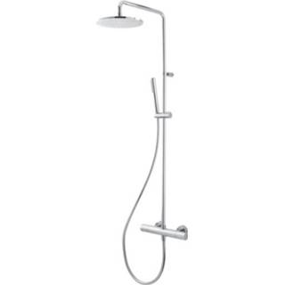 👉 Douche kolom chroom Douchekolom Aquasplash Living Spa Met Opbouw Thermostaat 20 cm Handdouche 4039139287989