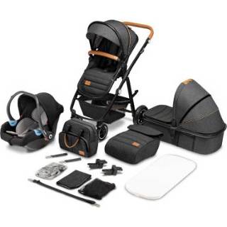 👉 Kinderwagen meisjes grijs kinderen graphite Lionelo Combi Amber 3 in 1 Grey 5903771700573