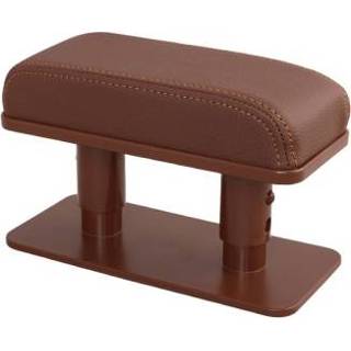 👉 Handvat bruin leer active Auto Arm Seat Left Hand Elleboog Lade Universele Toenemende Pad Central Armrest Box (Brown)